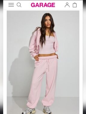 Garage UltraFleece Boyfriend Sweatpants- Light Pink